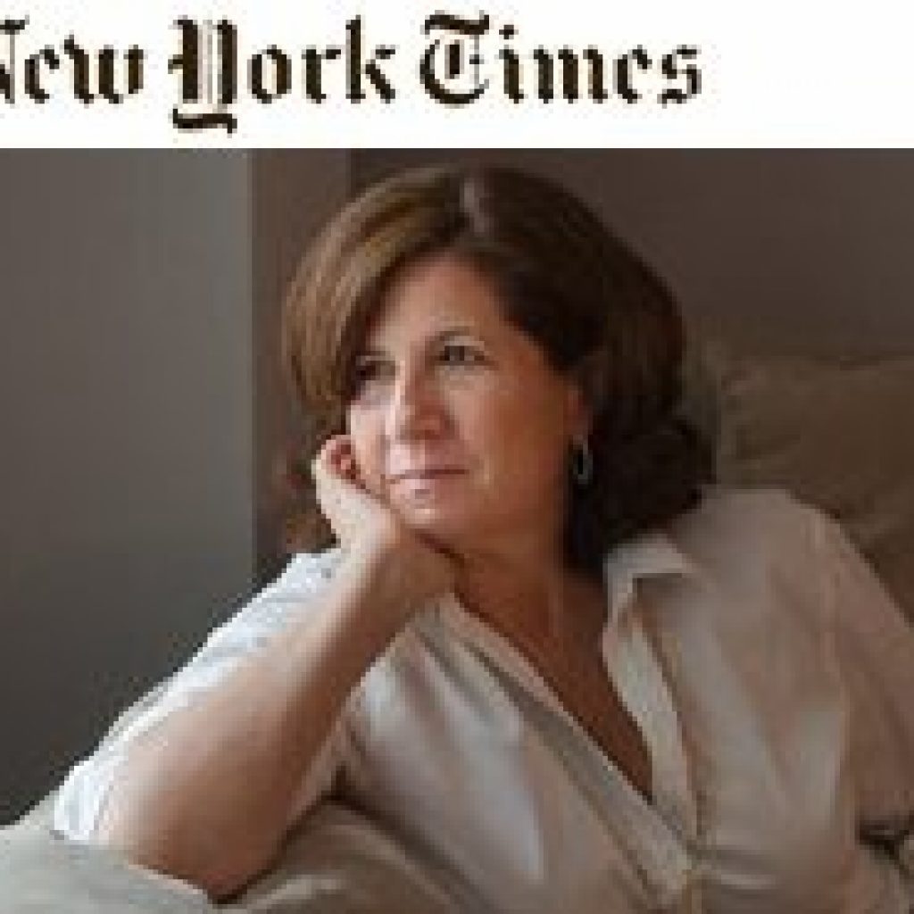 woman thinking with new york times logo
