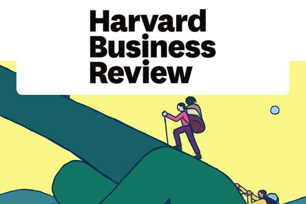 Harvard Business Review animation hiking mountain