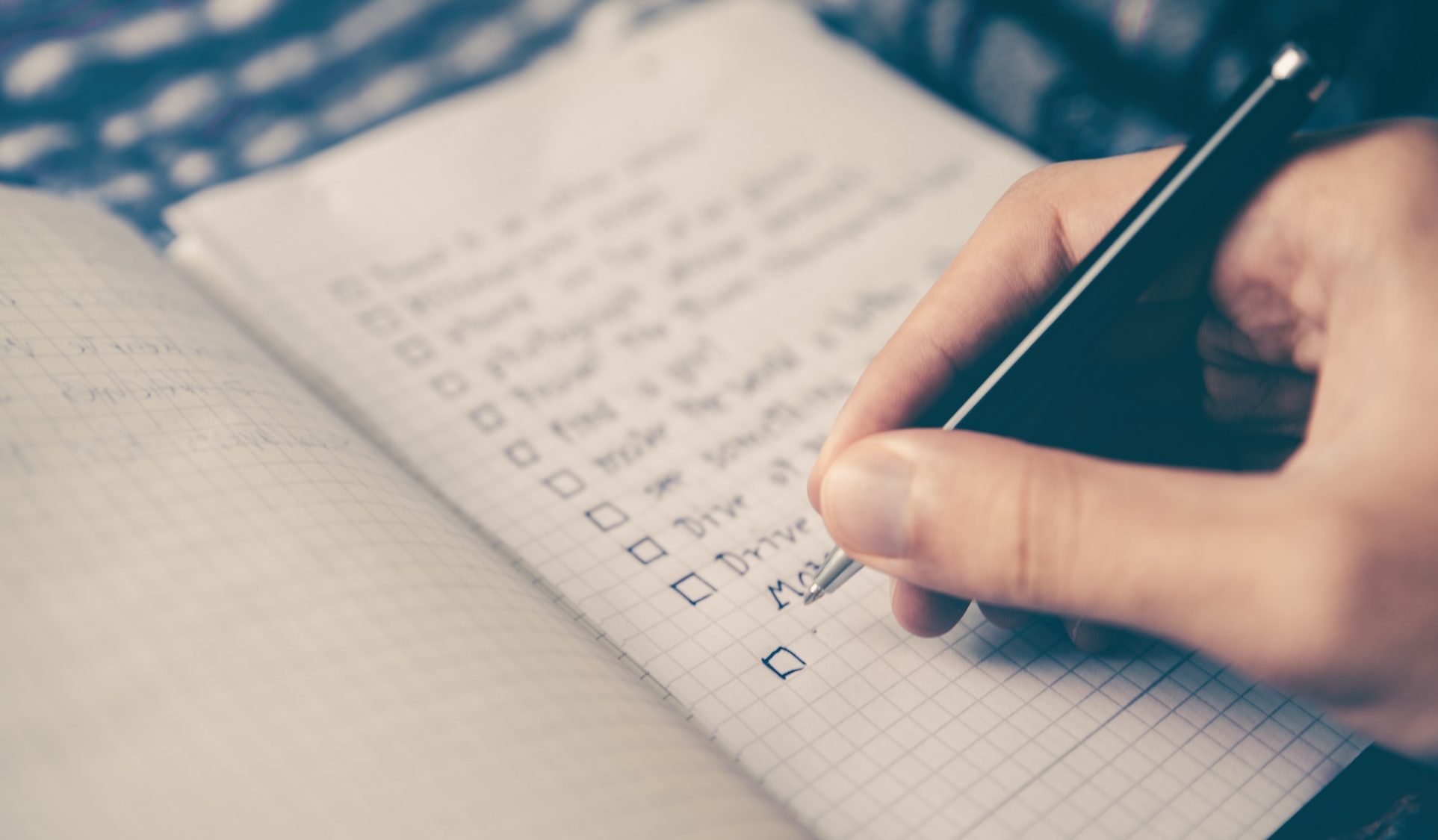 to do list on grid notebook