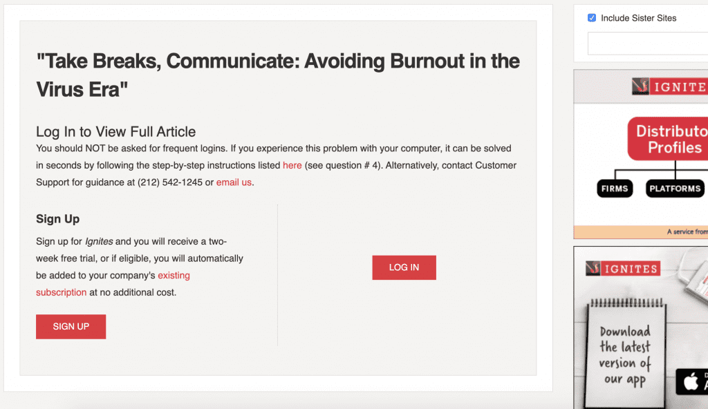 "Take Breaks, Communicate..." avoid burnout webpage
