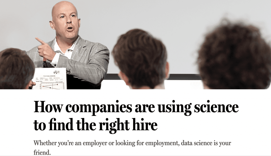"How companies are using science to find the right hire" article