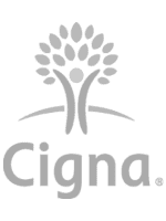 Cigna logo in black and white
