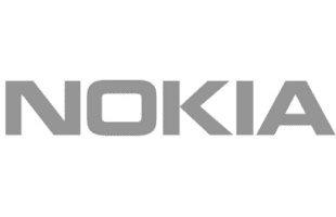 Nokia logo in black and white