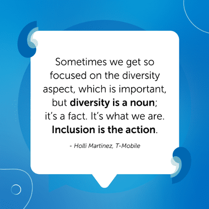 infographic: diversity is a noun, inclusion is the action