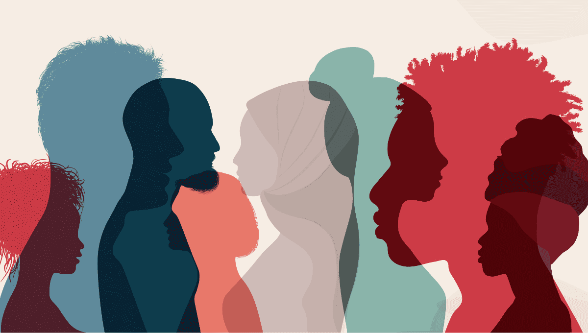 illustration of culturally diverse silhouettes