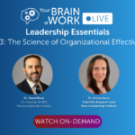 Leadership Essentials Pt. III: The Neuroscience of Organizational Effectiveness